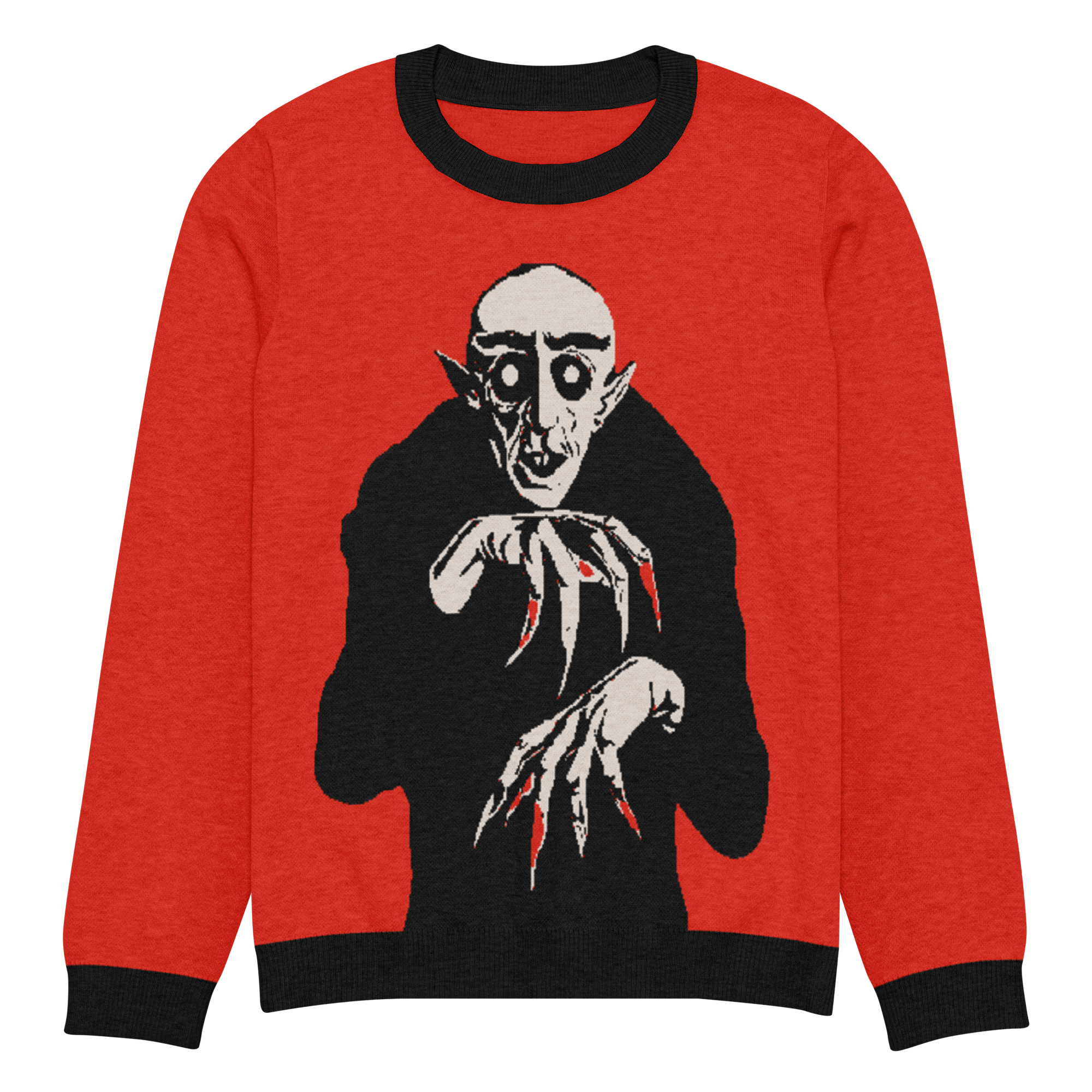 Goth Cloth Co. - Vente Sweat-shirt à imprimés – unisexe - Sweat-shirt à col rond en tricot Nosferatu Nights10