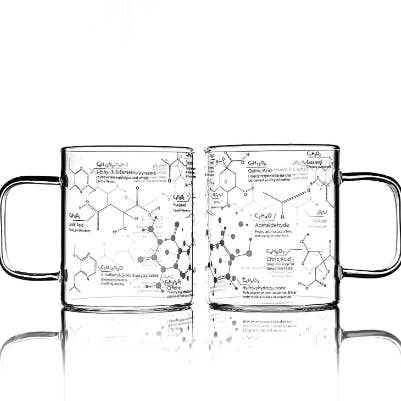Greenline Goods - Wholesale Coffee Mug - Science of Coffee Molecule Mug - 16 oz - Set of 20