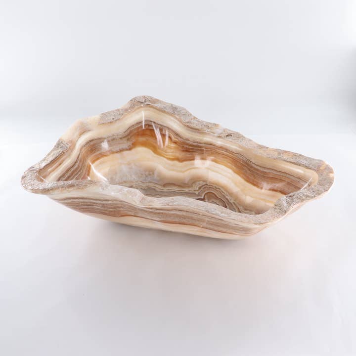 Bol en onyx/calcite mexicain pour la vente par Mi Esperanza Minerals