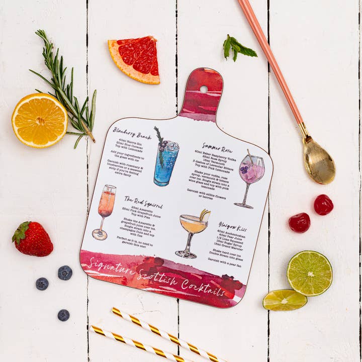 Sarah Leask Studio - Wholesale Cutting Board - Signature Scottish Cocktail Mini Chopping Board6