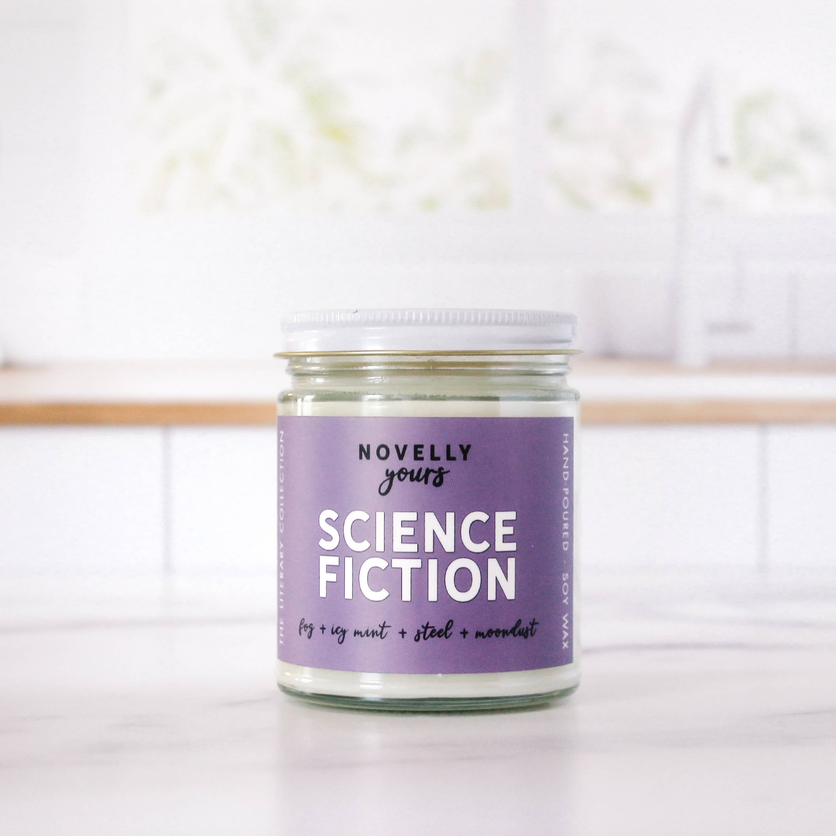 Novelly Yours - Wholesale Jar/Filled Candle - Science Fiction Candle | Literary Candle for Sci-Fi Fans2