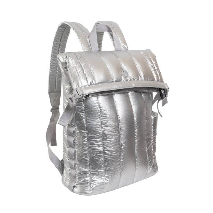 Magid - Wholesale Backpack - Women's - Joan & David Tubular Quilted Metallic Puffer Nylon 18-Inch Workbook Backpack15