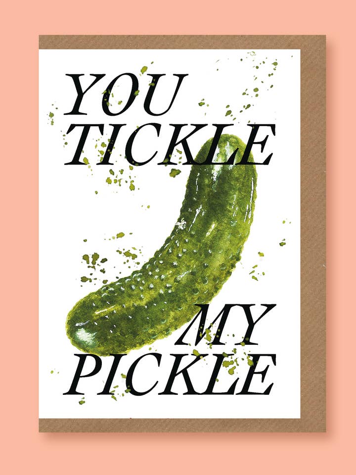 You Tickle My Pickle card for wholesale by studio frewb