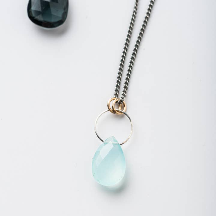 Chalcedony Gemstone Drop Necklace for wholesale by Original Hardware