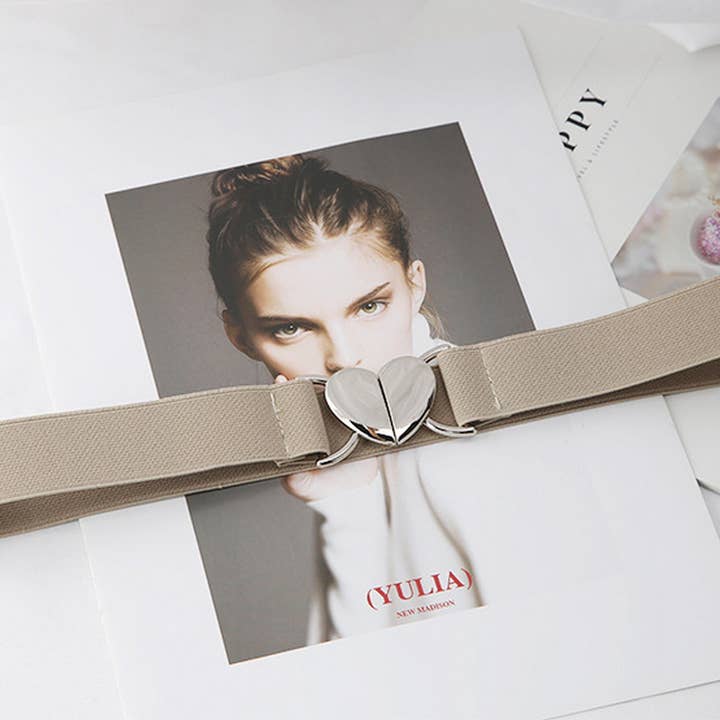 NINEXIS - Wholesale Belt - Women's - CWABE0562_LOVE BUCKLE ELASTIC BELT8