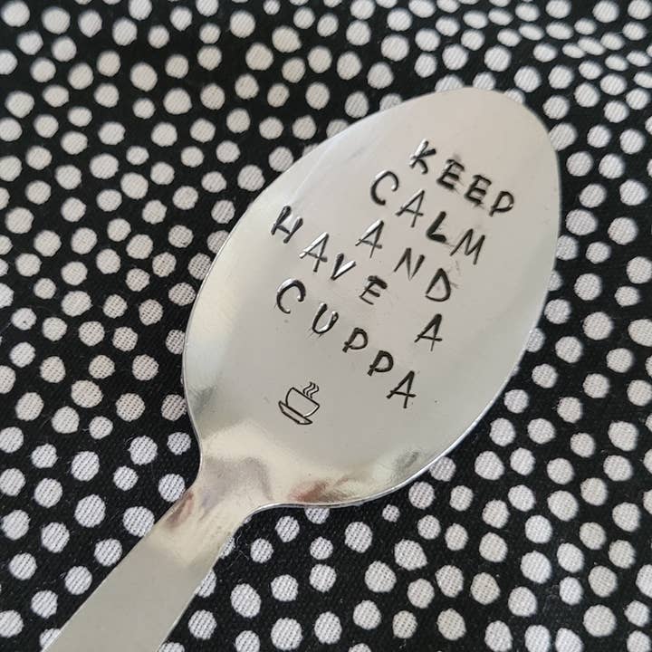 "KEEP CALM AND HAVE A CUPPA" Quote Cutlery (Spoon) for wholesale by Samantha's Studio