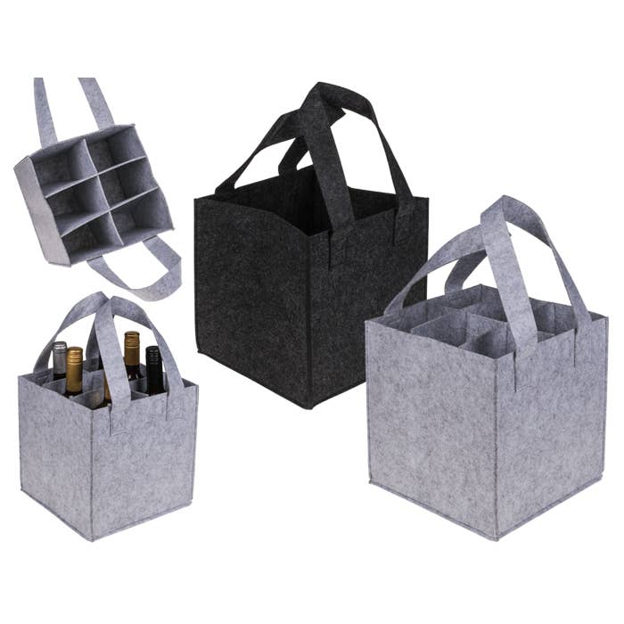Out of the blue KG - Wholesale Wine Tote - Felt bottle bag for 6 bottles,