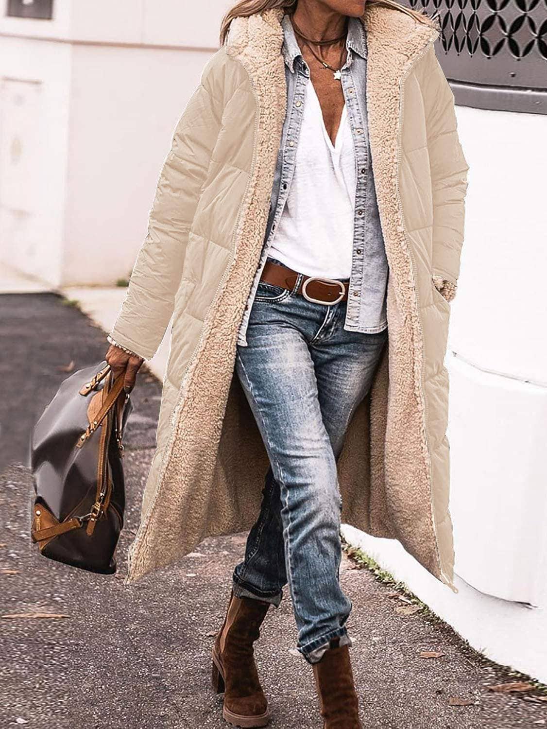 Flarix - Wholesale Jacket - Women's - Cozy Sherpa-Lined Long Puffer Coat19