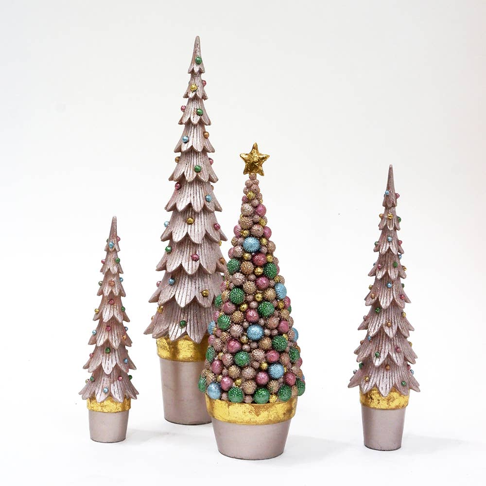 Dekorasyon Gifts  Decor - Vente Décoration de Noël - Arbre à cône Bolsie (arc-en-ciel rose)2