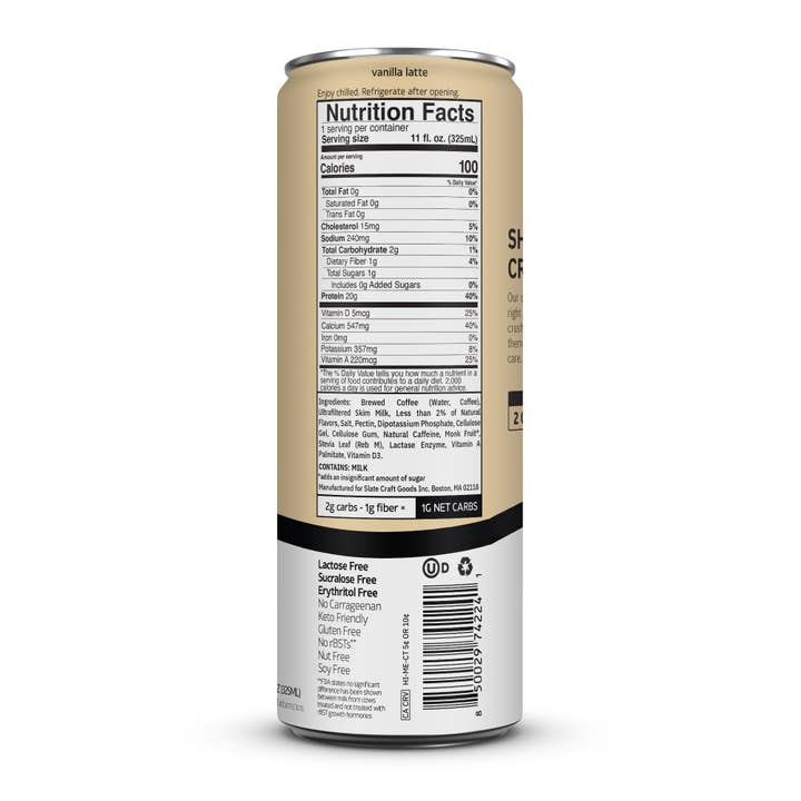 Slate Milk - Wholesale Iced Coffee/Cold Brew - Vanilla Latte