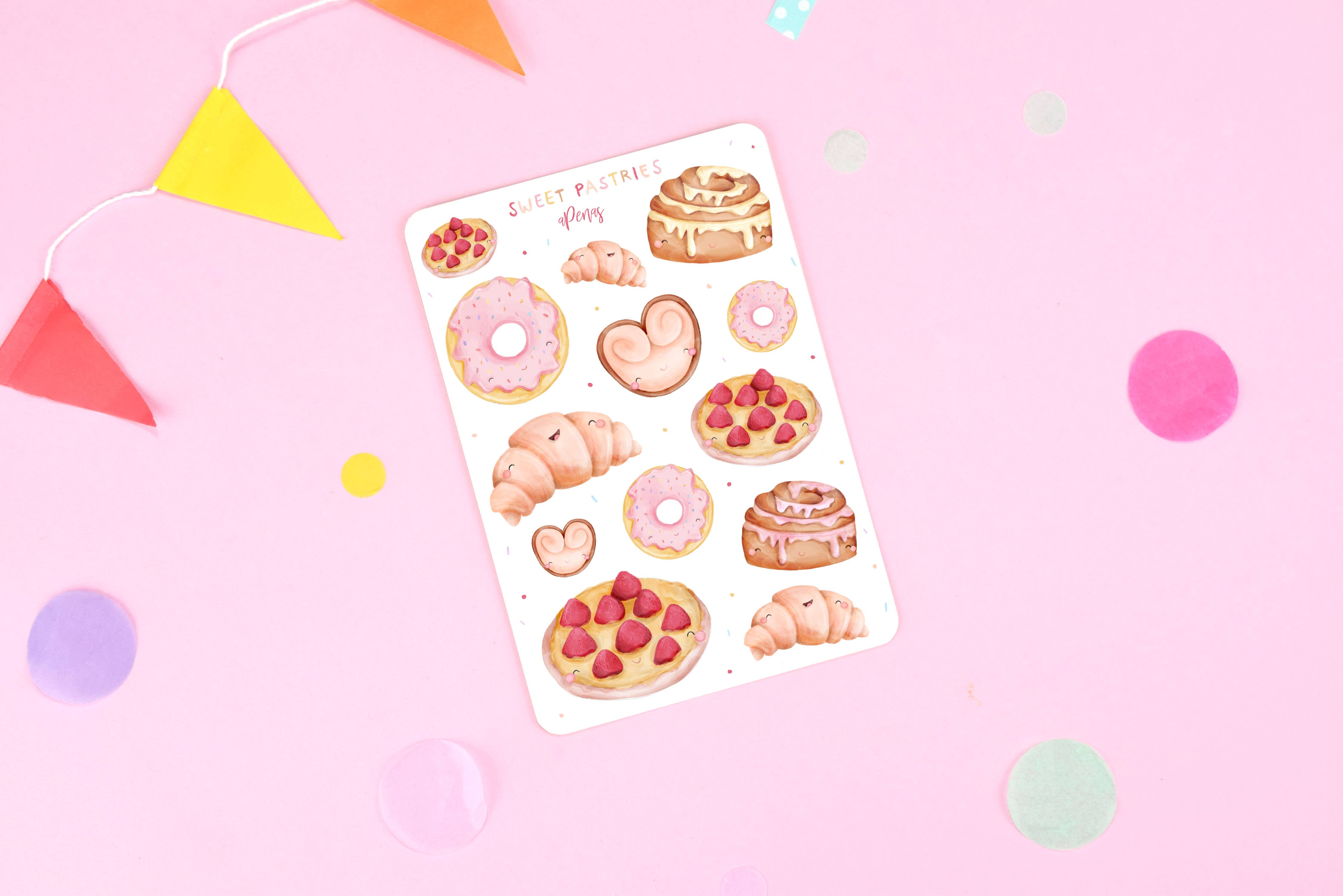 aPenas Illustrator - Wholesale Sticker - Pastries Sticker Sheet1