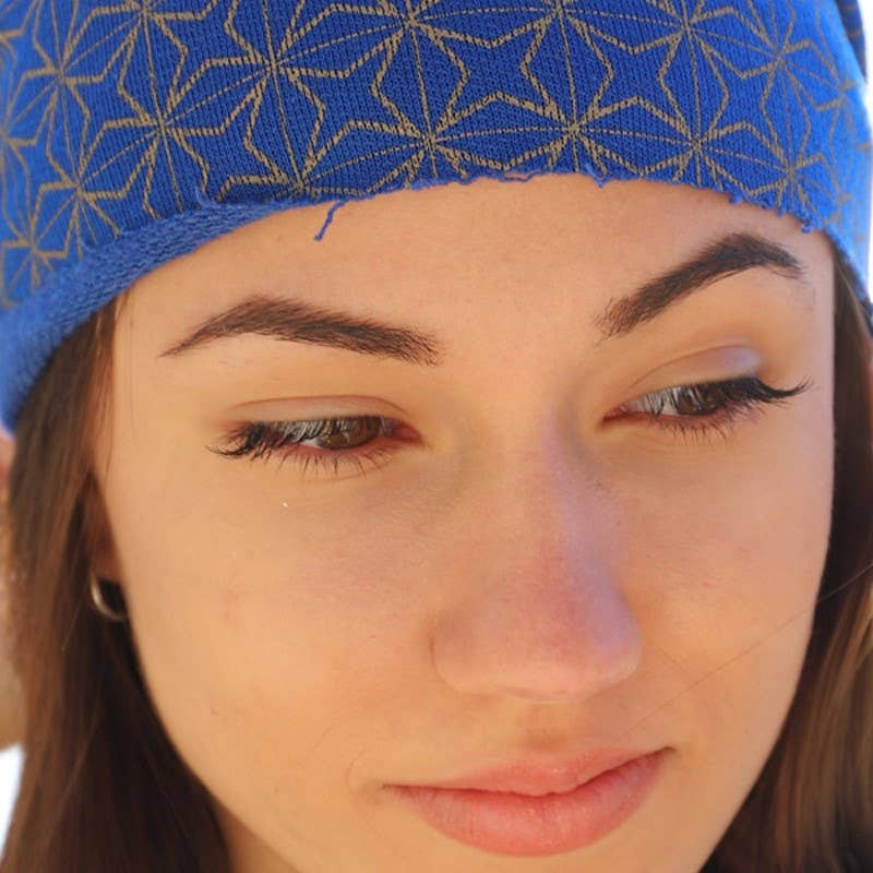 Purple Sardine - Vendita all'ingrosso Berretto - Donna - Berretto in tessuto felpa blu - 425 Berretti Mud Stars3