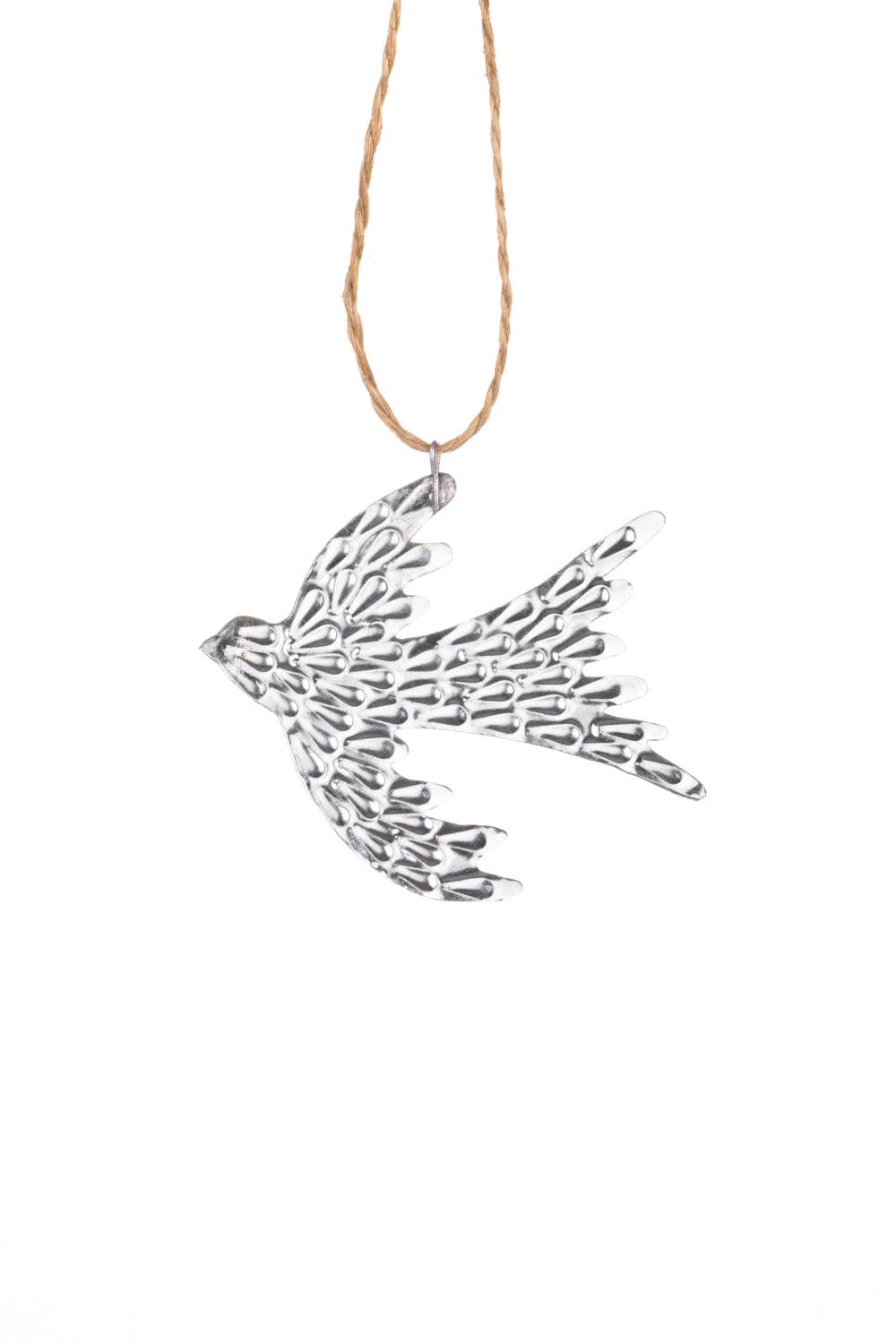 Shoeless Joe Ltd – Großhandel Verzierung – Silberne Friedens-Taube hängend #20