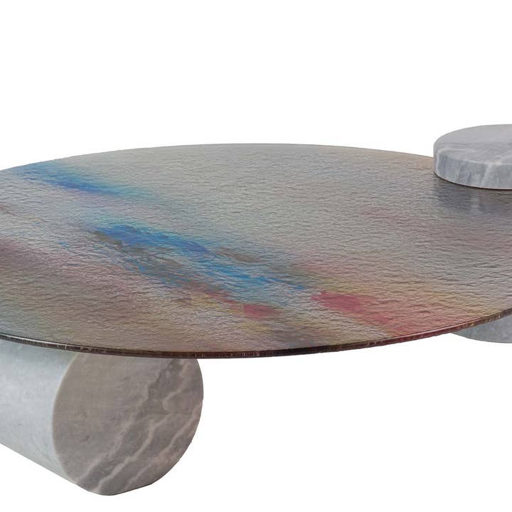 Mesa de centro mármore inox. Tucson 100x100x47 cm por atacado de Ethan Chloe - GARPE GROUP - GARCIA PÉREZ Y CÍA S.L.