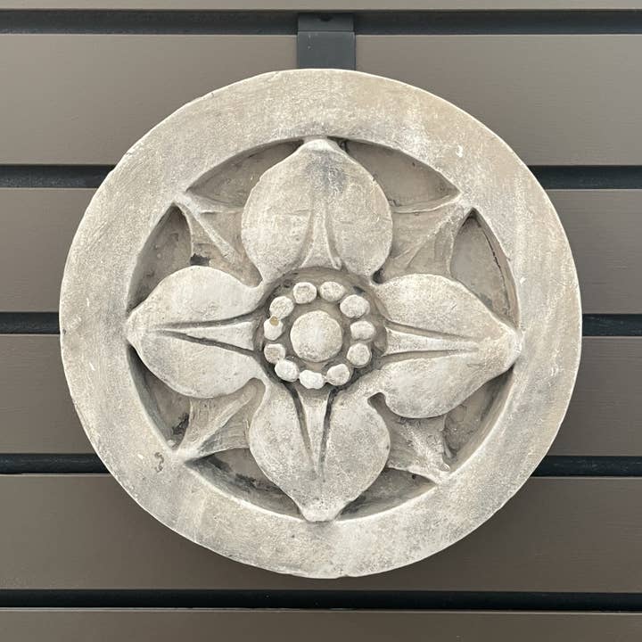 Round Rose Rosette Wall Plaque (PL12-A) for wholesale by Masterpiece Studio