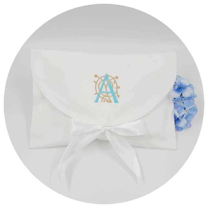 THE ROYALTY COLLECTION - Wholesale Gift Bag - White Cotton Pique Envelope Bag