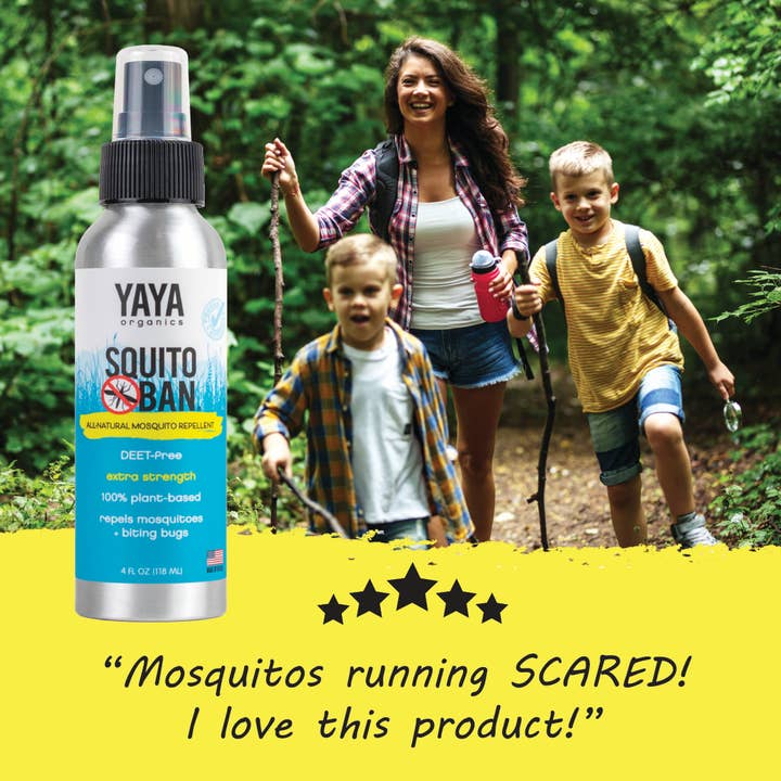 YAYA Organics - Wholesale Insect Repellent - Squito Ban All-Natural Mosquito Repellent - 4 oz.