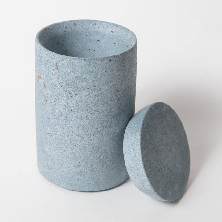 Porta tamponi in cotone | Terrazzo blu chiaro per la vendita all'ingrosso da parte di pretti.cool