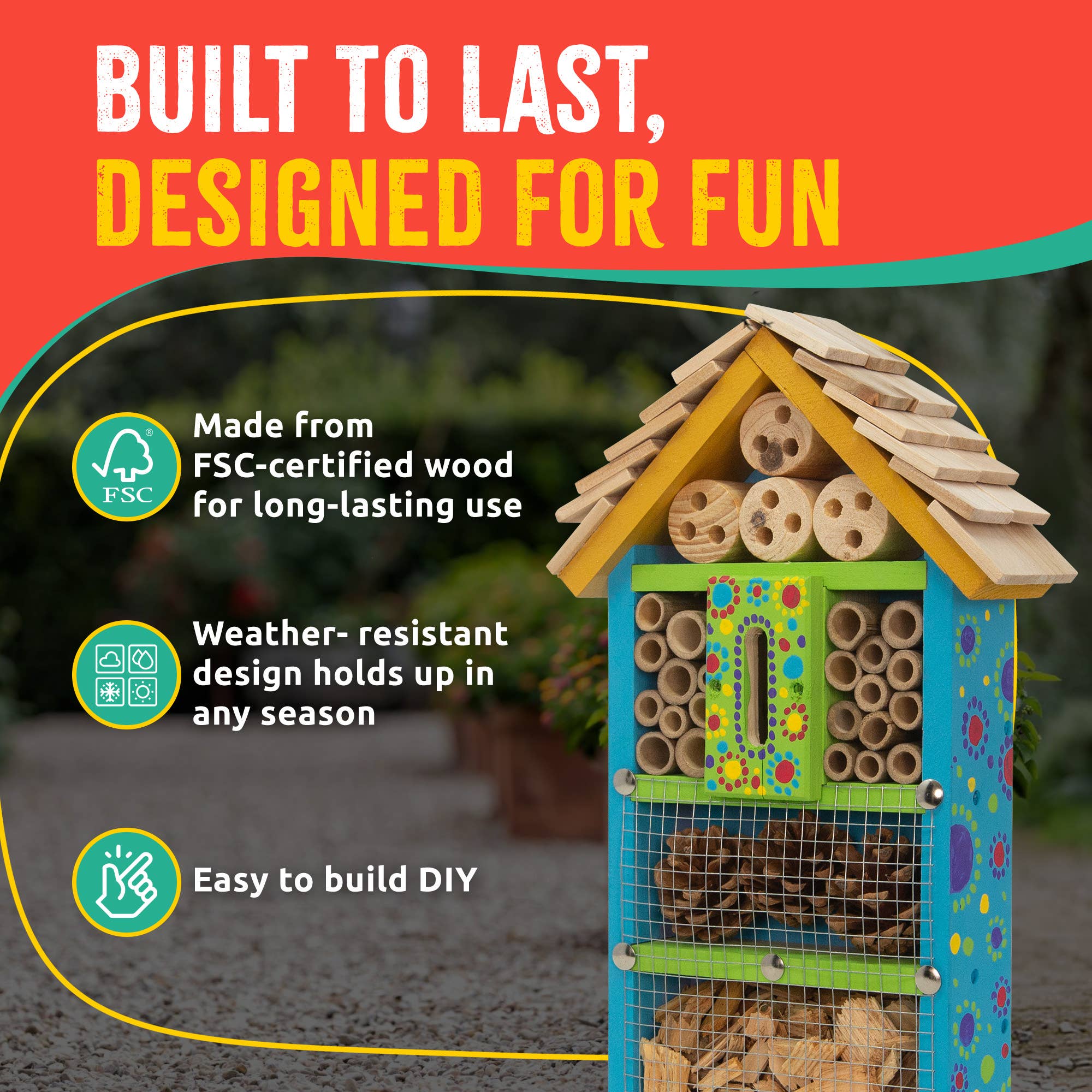 SparkJump - Wholesale DIY Craft Kit - Kids - Bug Hotel Butterfly House Woodworking Kit2