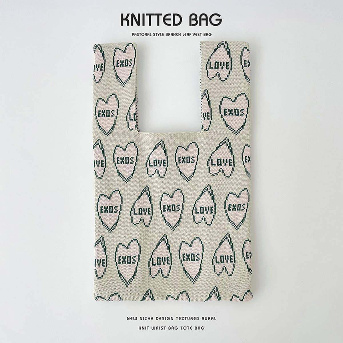 ACCITY - Wholesale Tote Bag - Women's - CUTE CARTOON ANIMAL KNITTED SHOULDER BAG HANDBAG_CWAB239710