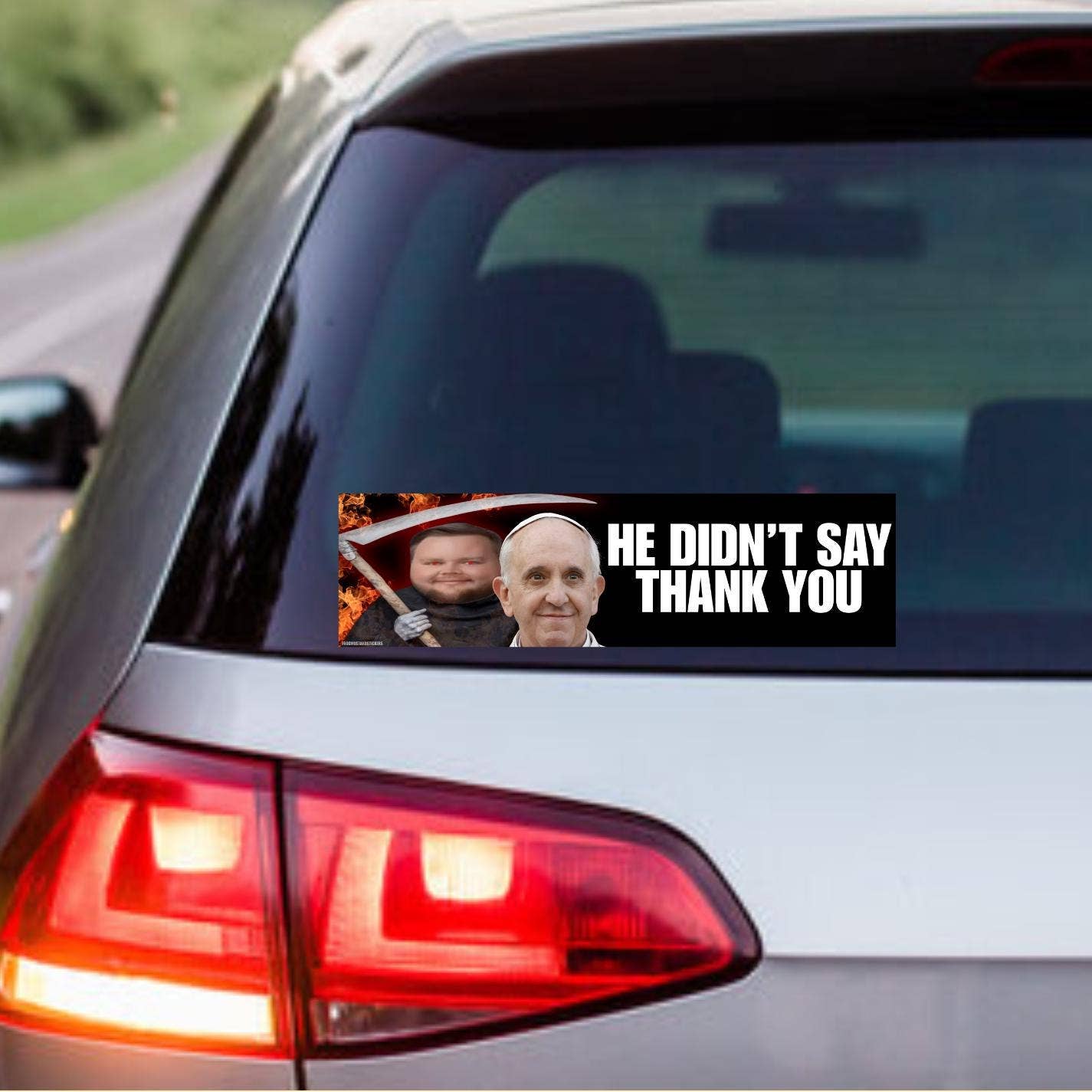 Frog Mustard Stickers - Wholesale Sticker - He Didn't Say Thank You JD Vance Pope1