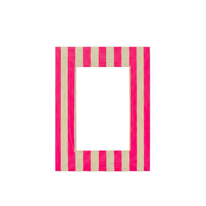 Upcycled Hand-painted Stripe Eco-Wooden Photo Frame A4 for wholesale by thestudioUP