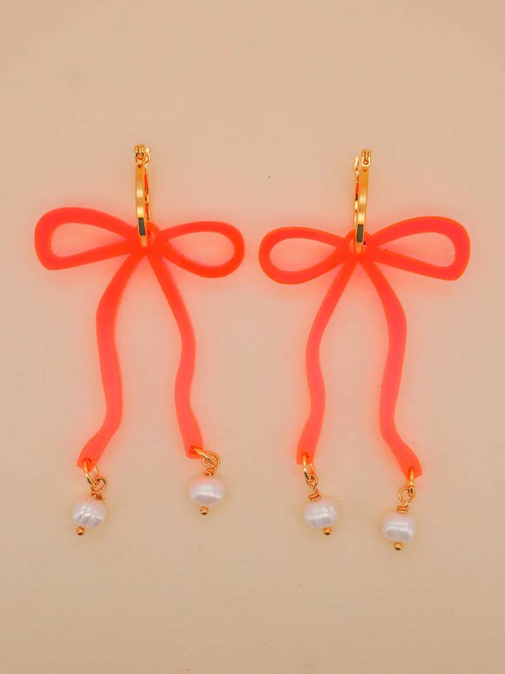 Arcos de cabelo em rosa néon por atacado de Paulina Otero