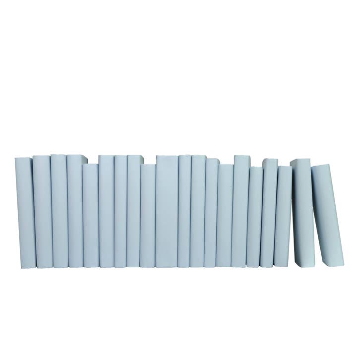 Decorative Books By The Foot - Pale Sky Wrapped for wholesale by Booth & Williams