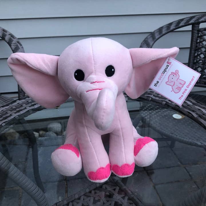 the ocdopus - Wholesale Stuffed/Plush Toy - Kids & Baby - The Pink Elephantâ„¢ - OCD/Anxiety/Mental Health Plush1