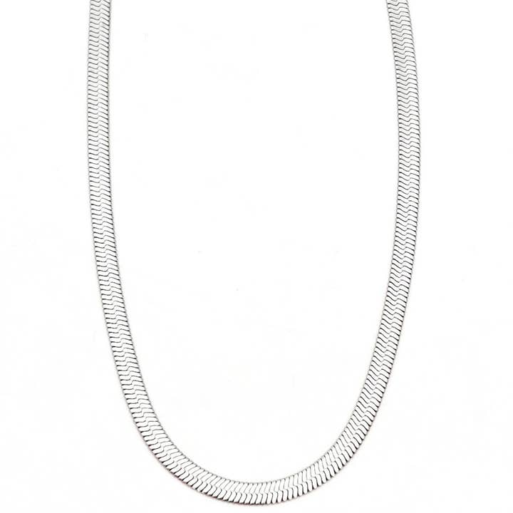 BELJOY – Colar de elos e correntes por atacado – Colar Lyra Herringbone || Escolha a cor3