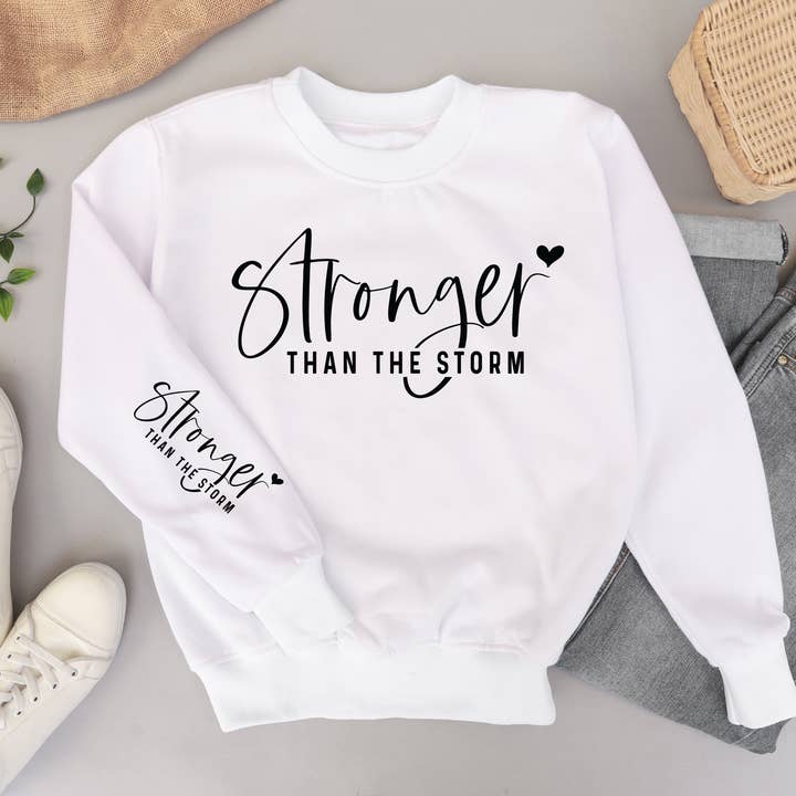 (shirt not included) Stronger than the Storm - Screen print Transfer for wholesale by TEELUX