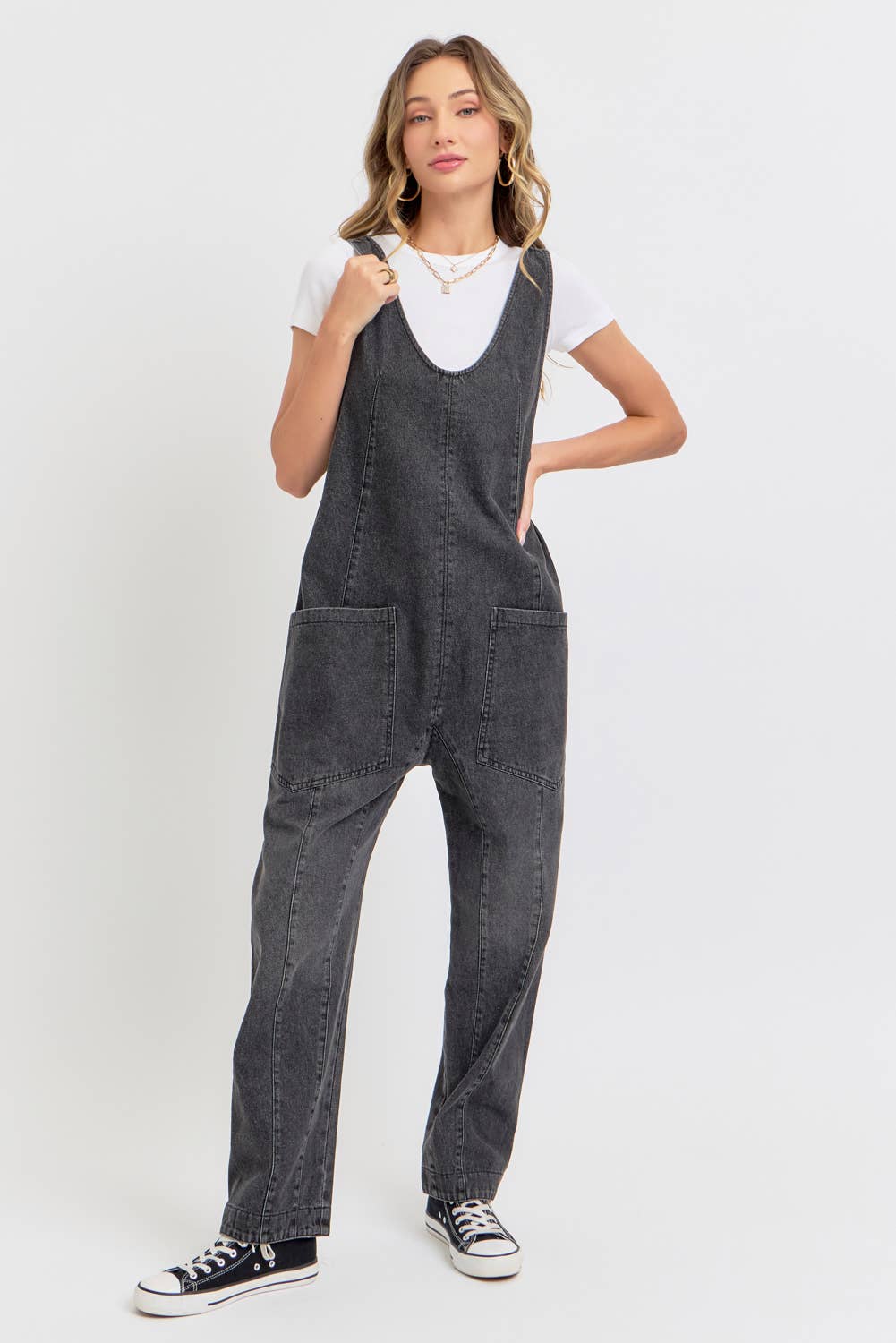 Sweet Lovely by Jen - Wholesale Jumpsuit - Women's - BESTSELLER ONE-AND-DONE DENIM JUMPSUIT36