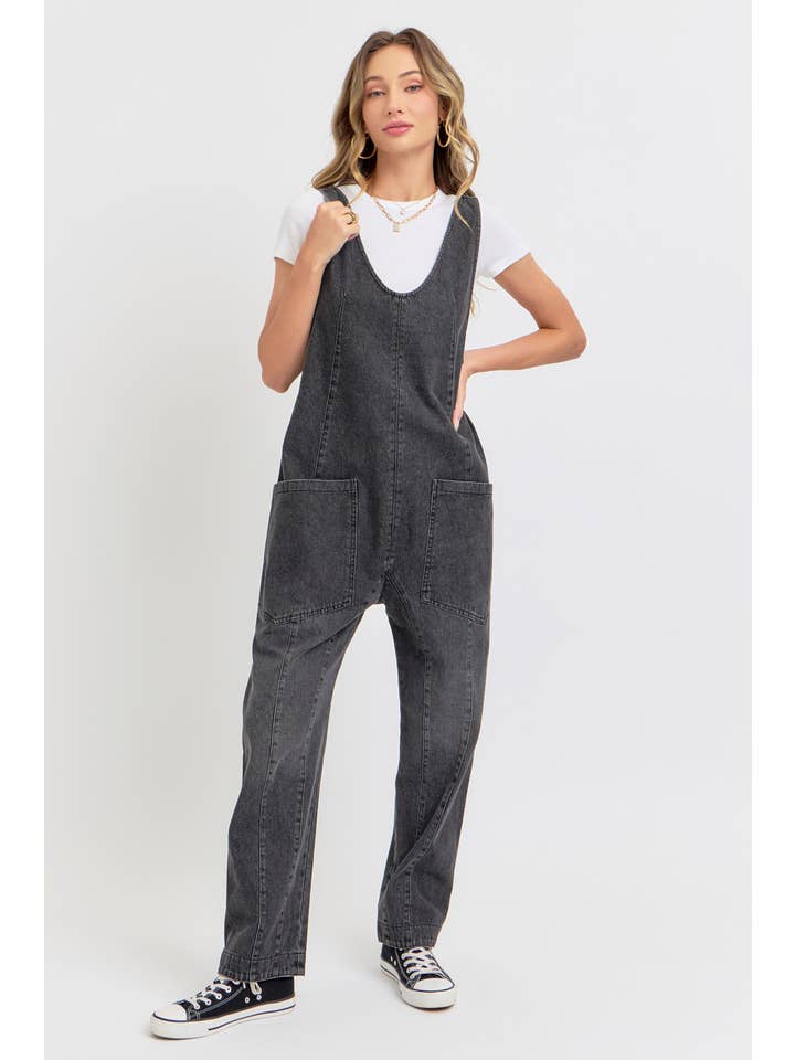 Sweet Lovely by Jen - Wholesale Jumpsuit - Women's - BESTSELLER ONE-AND-DONE DENIM JUMPSUIT36