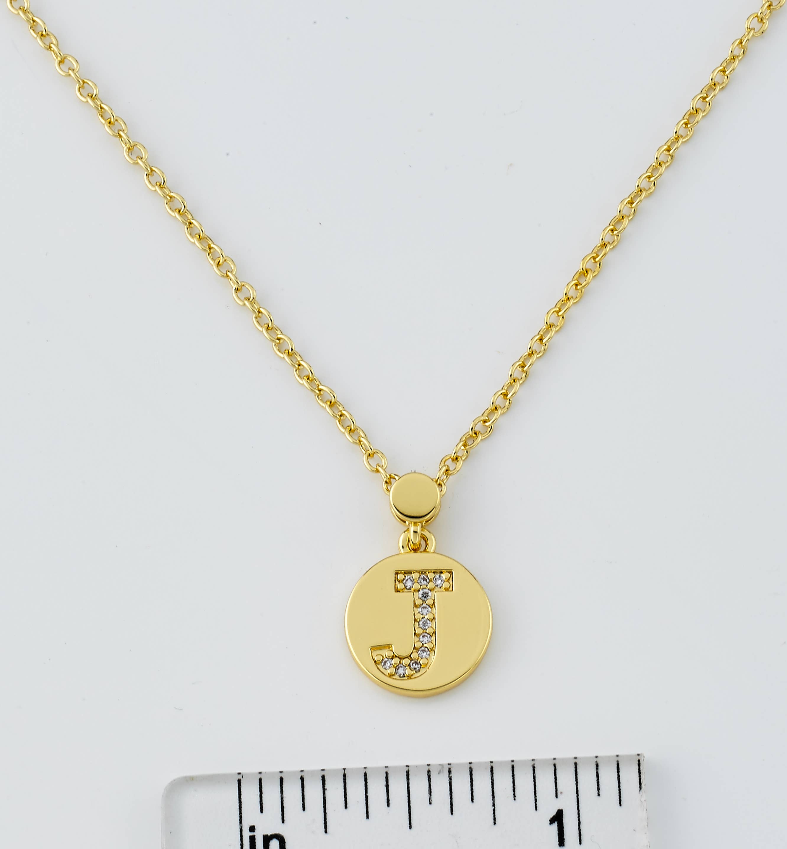 Little Miss Twin Stars - Wholesale Pendant/Charm Necklace - LMTS Classic! Initial Disc Pendant Necklace97