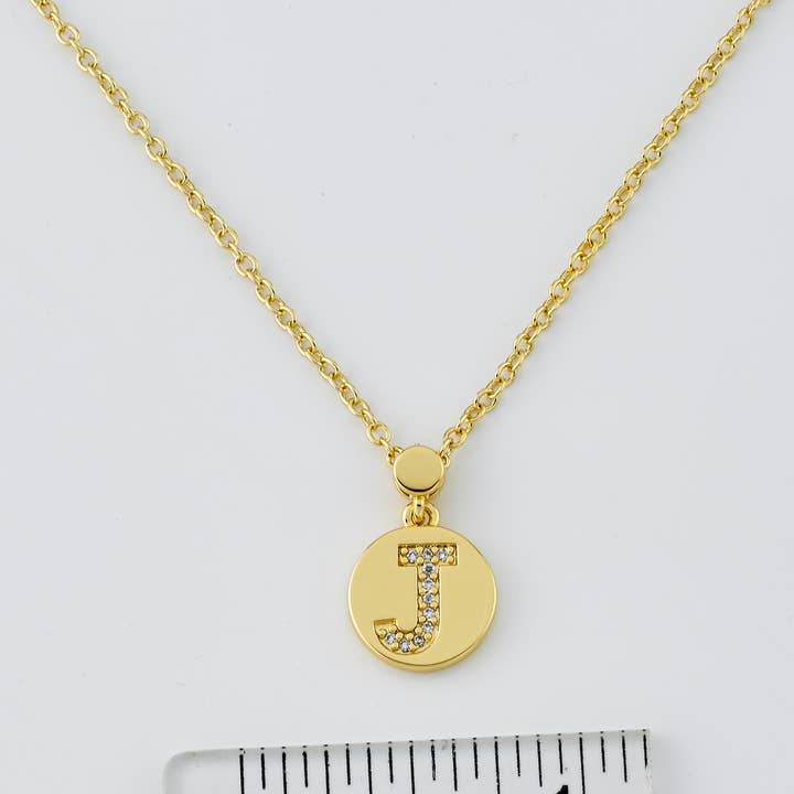 Little Miss Twin Stars - Wholesale Pendant/Charm Necklace - LMTS Classic! Initial Disc Pendant Necklace97
