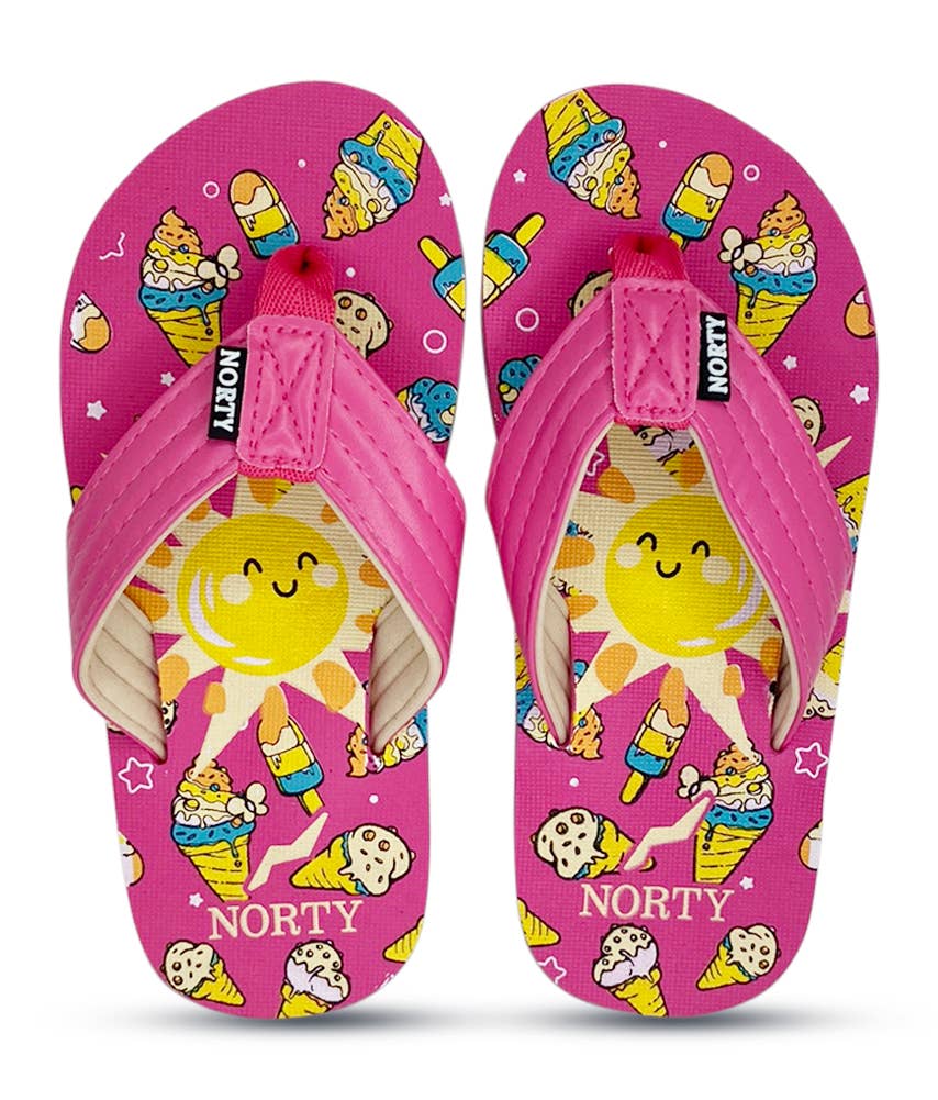 The Norty Brand - Wholesale Sandals - Kids - Norty GIRL'S 11-4 SANDAL ICE CREAM FUCHSIA Prepack1