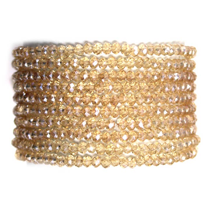 JOIA ACCESSORIES - Wholesale Beaded Bracelet - GLASS BEAD STRETCH MULTI BRACELET, SB 79387