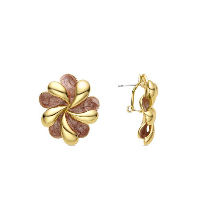 Luxenter - Wholesale Stud/Post Earrings - Pendientes Luxenter acabados en oro amarillo de 18k - Isdia