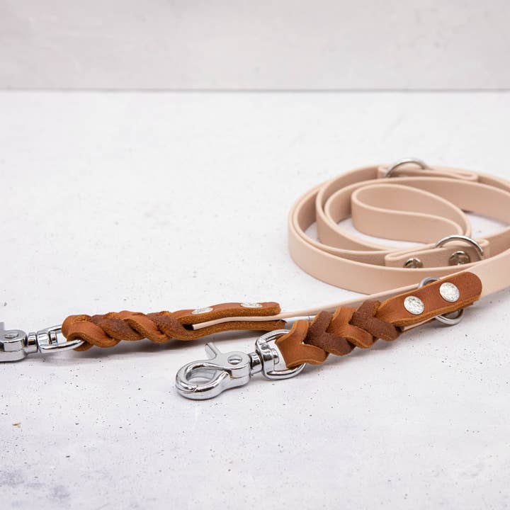 FOR LOVELY DOGS / Linda Jansen - Wholesale Pet Leash - Dog - Biothane® leash powder with leather braiding2