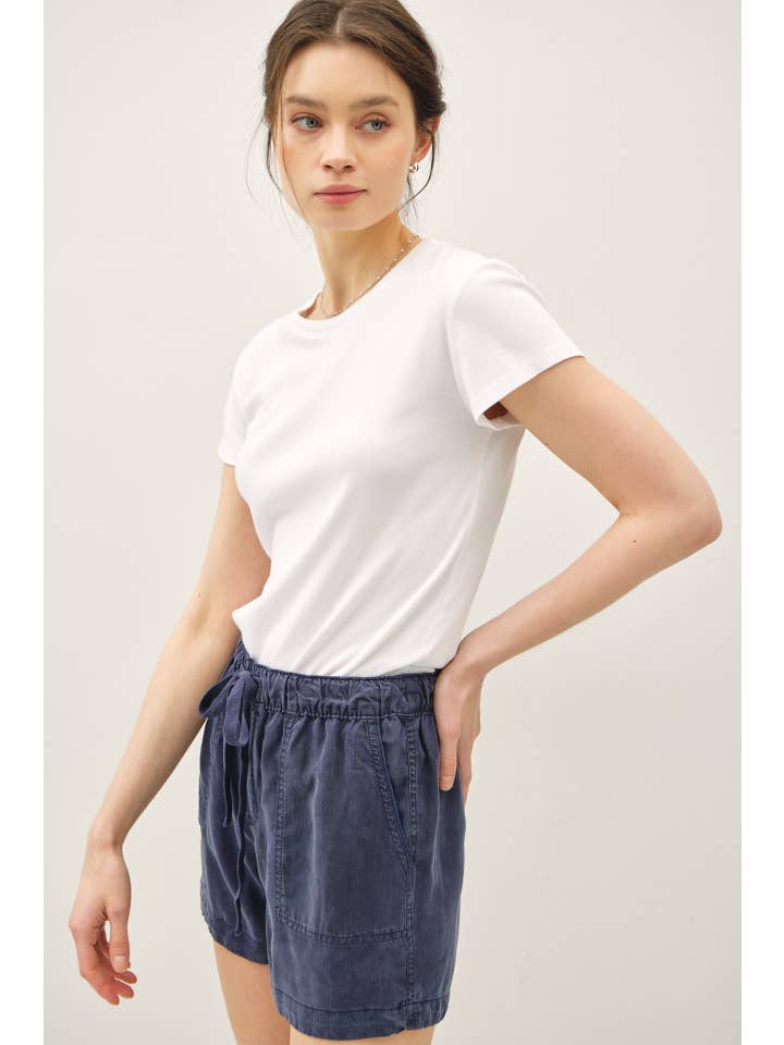 Be Cool - Wholesale Shorts - Women's - NEW COLOR-HIGH RISE PULL ON TENCEL SHORT 8