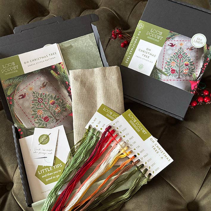 Love Poppet - Wholesale Embroidery/Cross Stitch Supplies - Oh Christmas Tree - Boxed Kit1