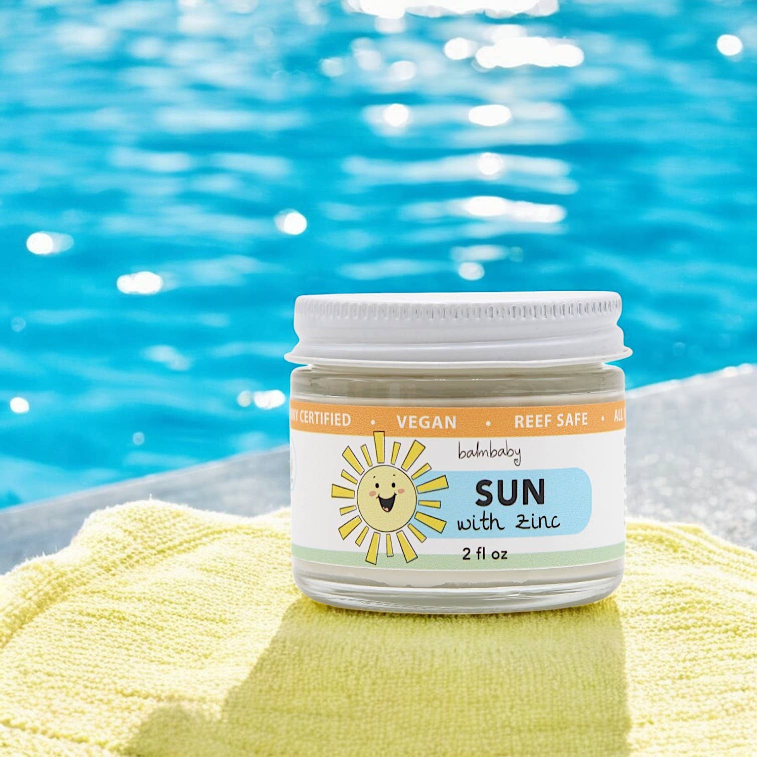 Taylor's Naturals – wholesale Sunscreen – BALM! Baby - SUN! ALL Natural w/ Zinc - Glass Jar1