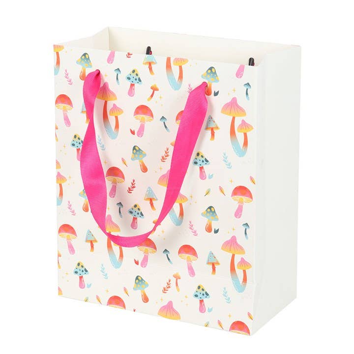 Something Different Wholesale - Wholesale Gift Bag - 23cm Medium Funky Fungi Groovy Mushroom Print Gift Bag4