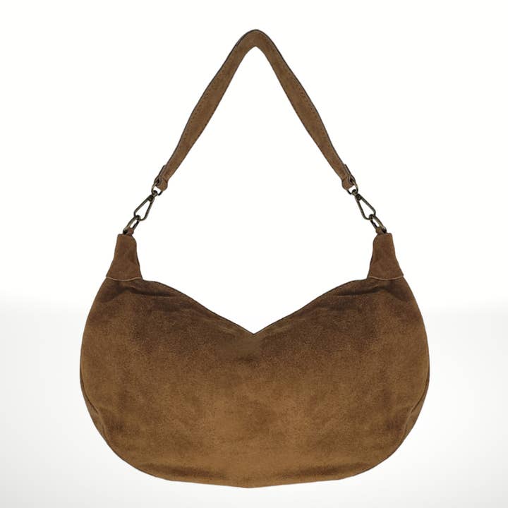 ITALIAN'S LEATHER - Wholesale Shoulder Bag - Women's - Suede Leather Bag Monica 040806