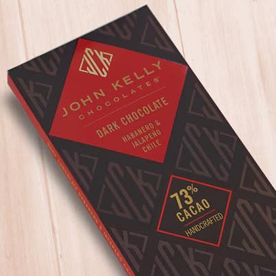 John Kelly Chocolates - Wholesale Chocolate Bar - Dark Chocolate Habanero and Jalapeño Bar