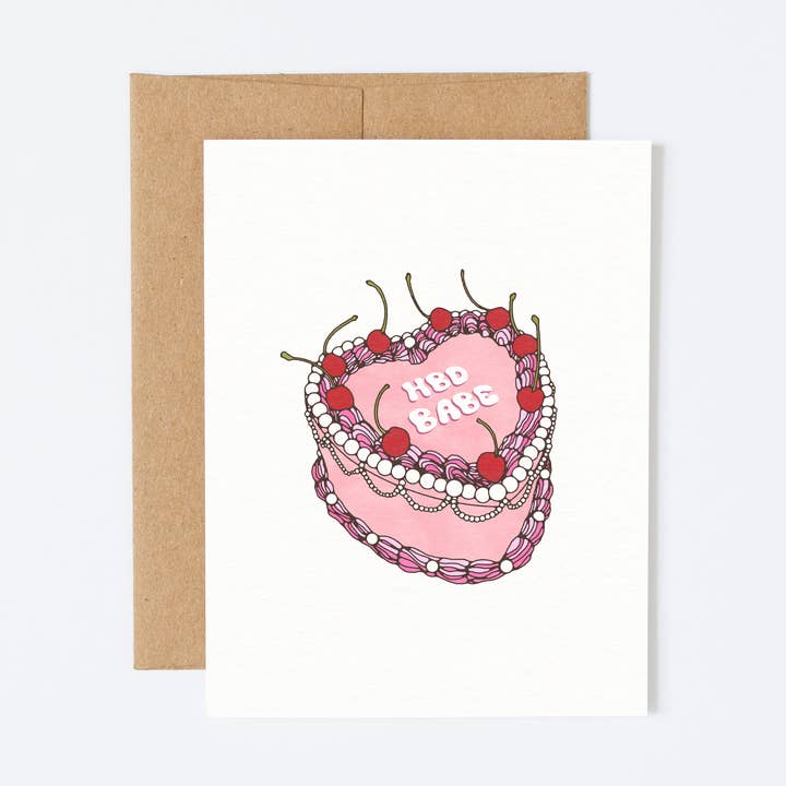 Happy Birthday Babe Greeting Card for wholesale by Brooke Finally