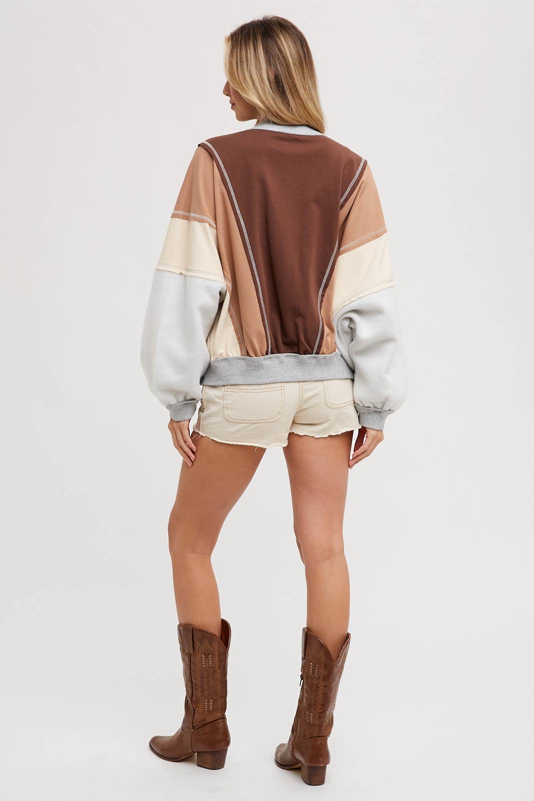 Bluivy - Wholesale Bomber Jacket - Women's - COLOR BLOCK BOMBER JACKET18