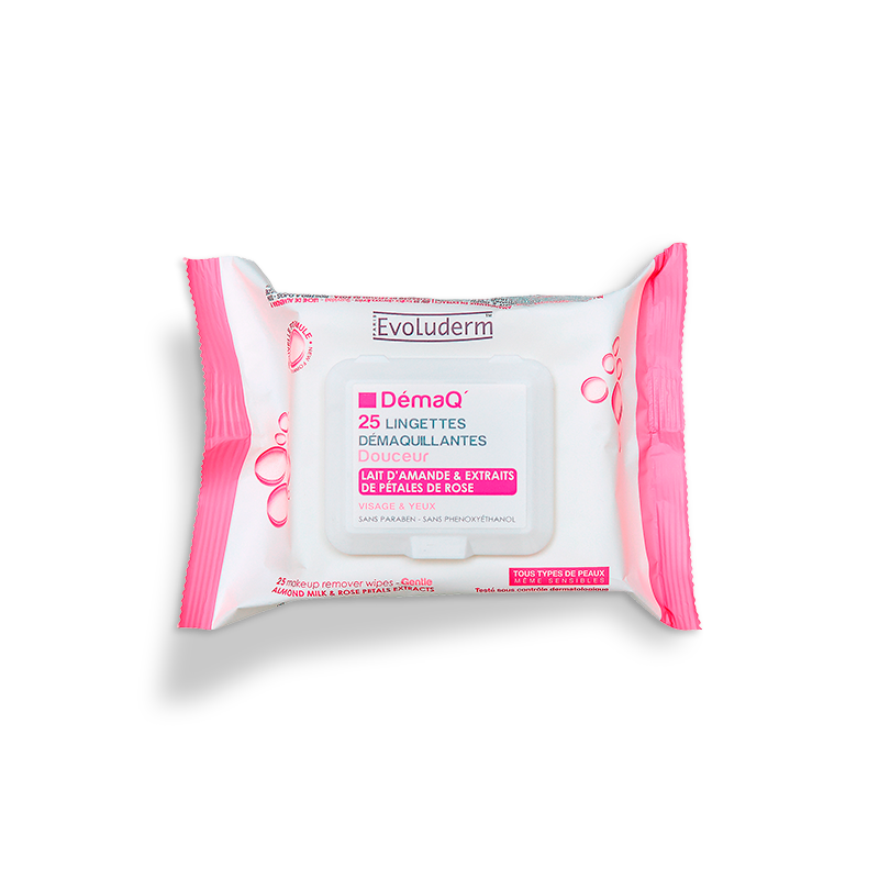Evoluderm - Wholesale Makeup Remover - Gentle Cleansing Wipes0