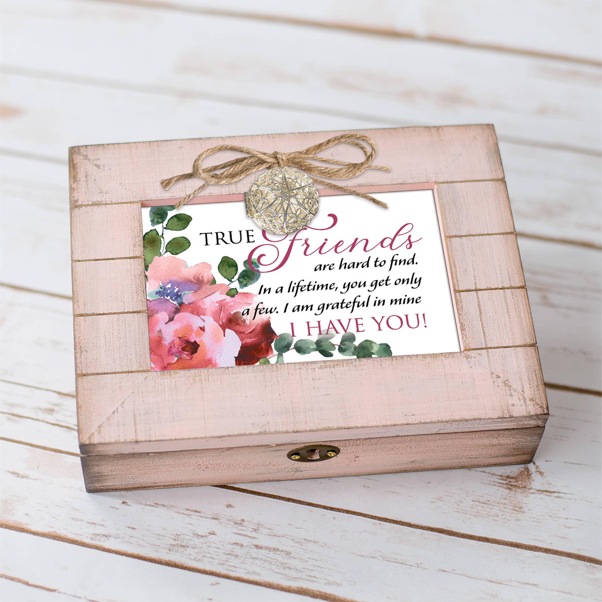 Dicksons – wholesale Prydnadslåda – Medaljong Speldosa Sanna Vänner Hård Rosa1