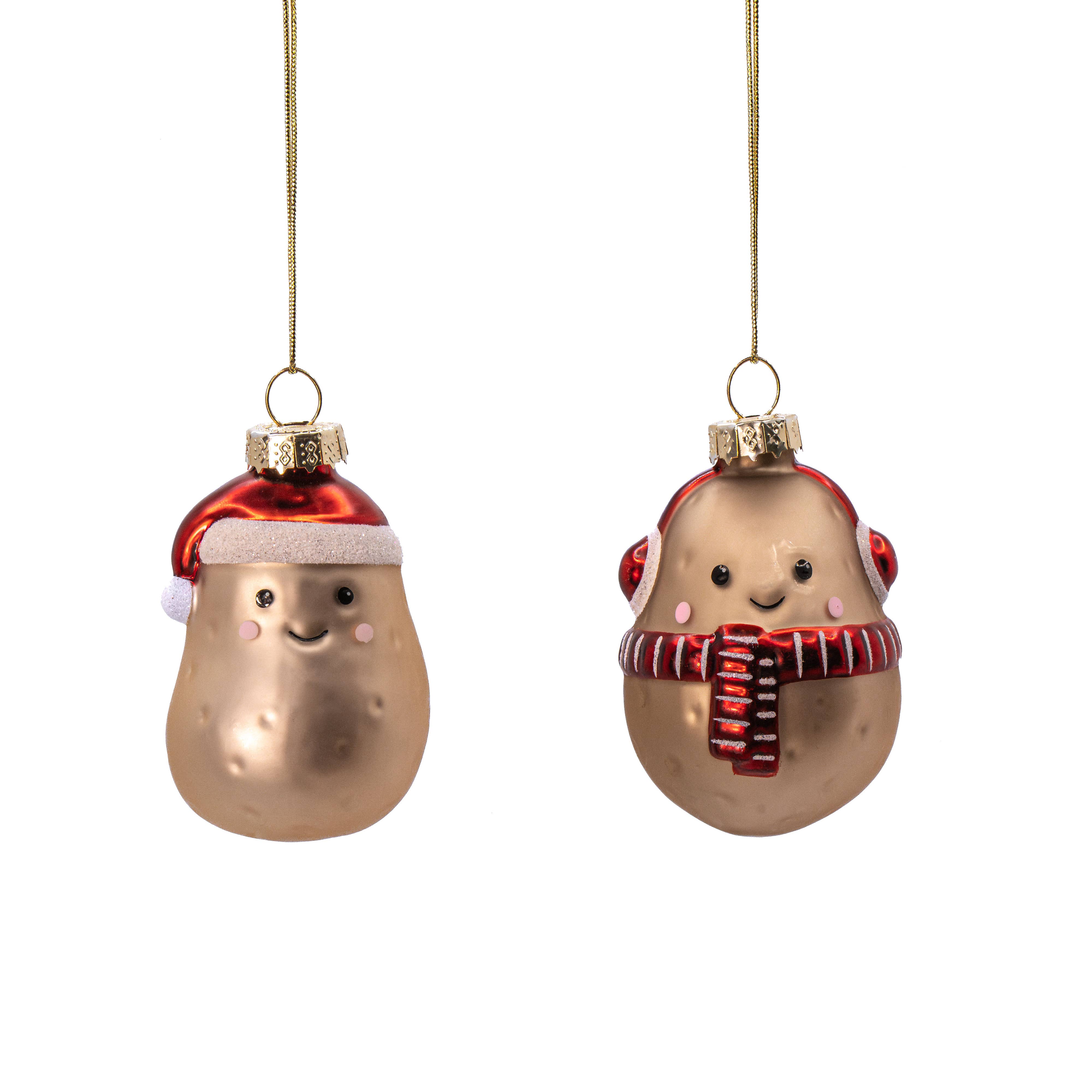Sass & Belle Europe - Wholesale Christmas Decoration - Happy Potatoes Shaped Baubles - Assorted0